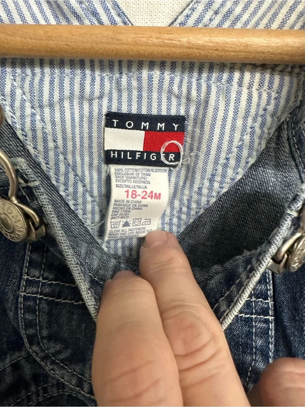 Tommy Hilfiger Kids Denim Overalls -Size 18-24M